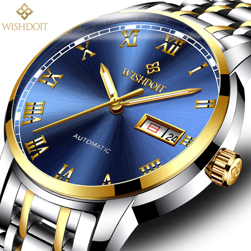 

New Watches Men Luxury Brand Chronograph Men Sports Watches Waterproof Full Steel mechanical Men's Watch saat Relogio Masculino