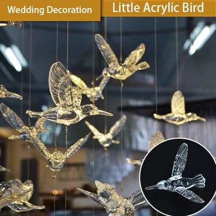

10 pcs Arcylic Bird Wedding decoration accessory Window Display