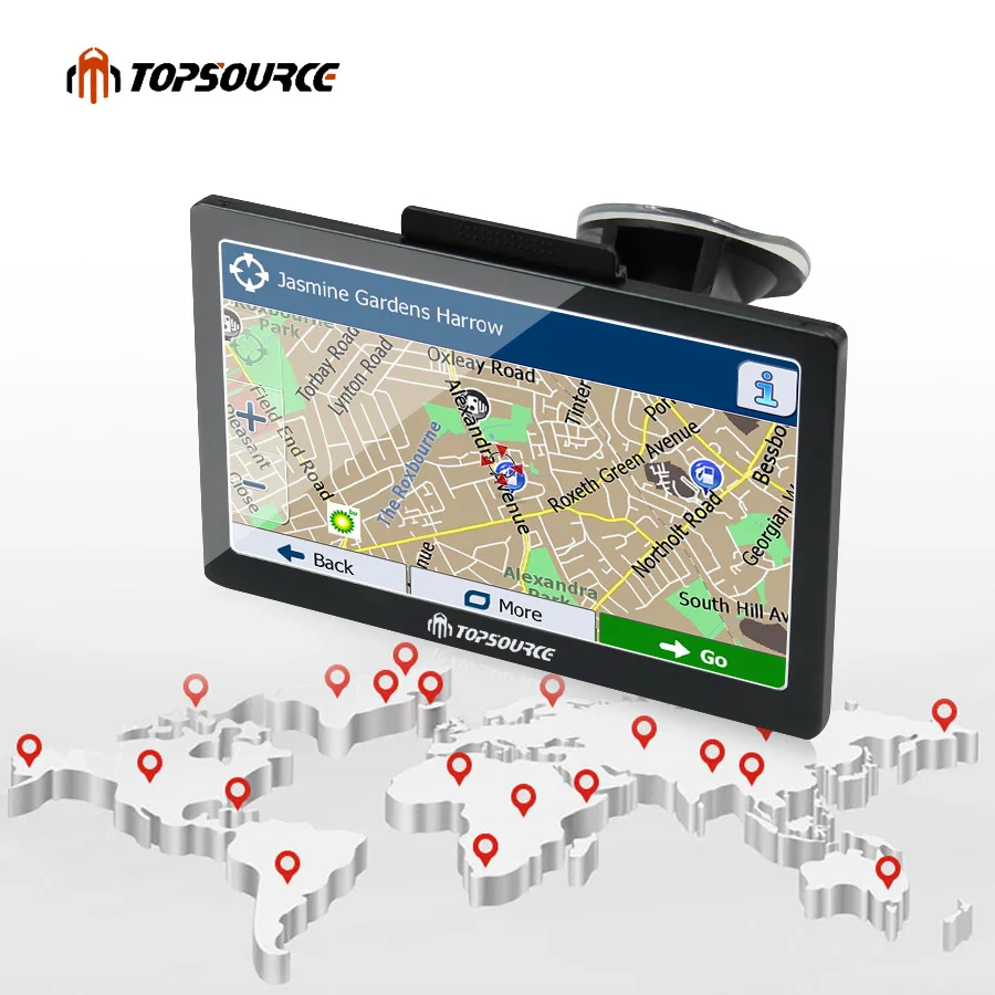 7 дюймовый емкостный GPS навигатор для грузовика TOPSOURCE со склада в Испании 256M 8G Gps