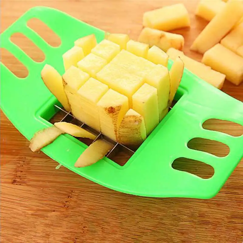 

1PC Potato Slicer Cutter Creative DIY French Fries Stainless Steel Chopper Chips Making Tool Cutter For Kitchen Fruits Vegetable