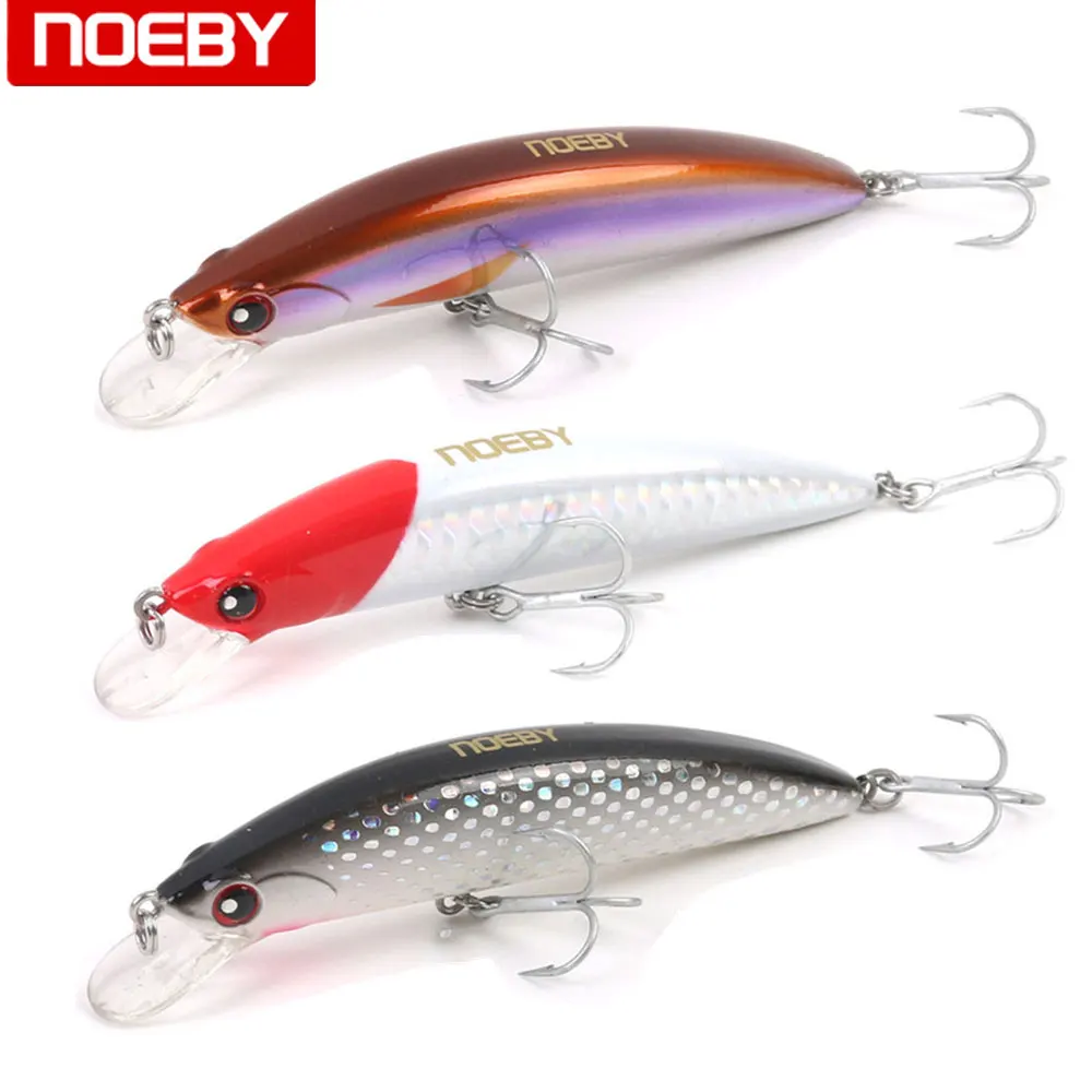 NOEBY Sinking Minnow ABS Lure Pike Carp Walleye Trout Plastic Fishing