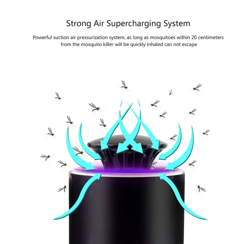 Washable Mosquito Killer Light 5W USB Mosquito Repeller Smart Optically Controlled Insect Killing Lamp Luminaria 40MR1107