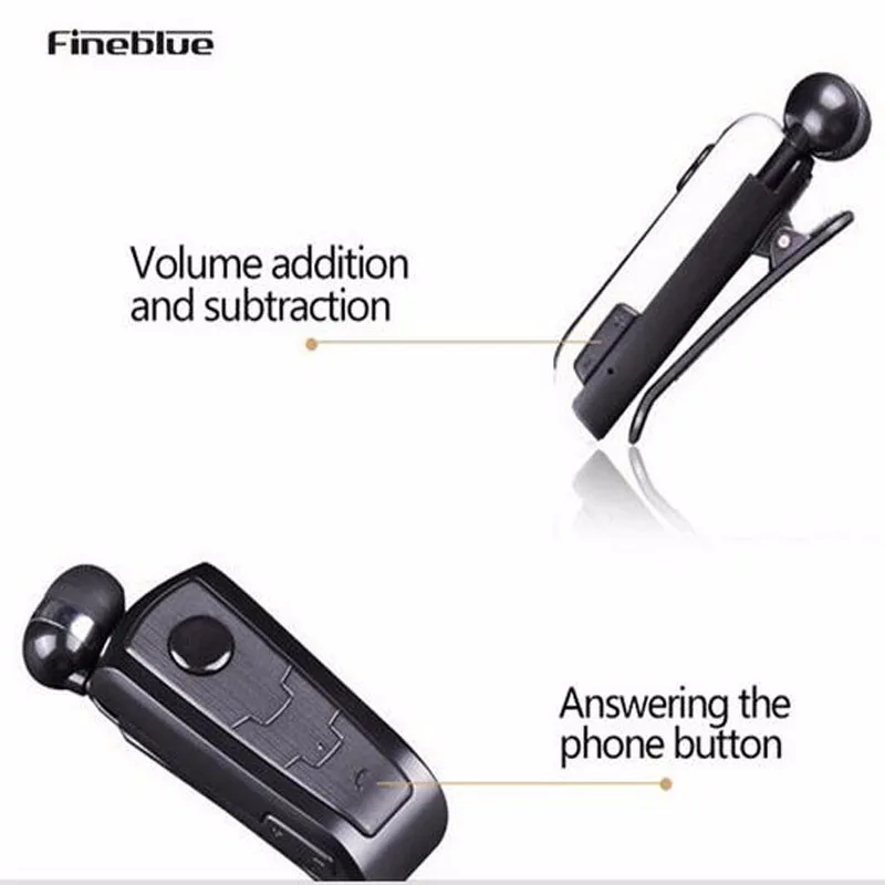 FineBlue F910 Wireless Bluetooth Earphone Auriculares Retractable Remind Vibration Alert Wear Clip Hands Free Driver Earphones 11