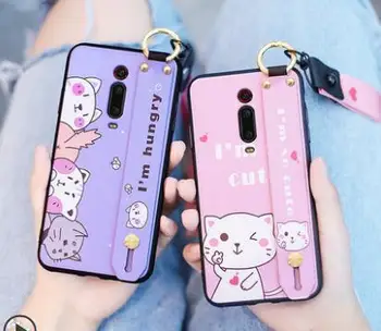 

Xiaomi redmi k20 pro case silicone Chinese style painted with wrist strap lanyard phone case for xiaomi redmi k20 over fundas