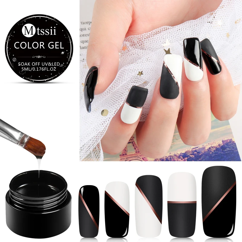 Mtssii Matte Top Coat Nail Art UV Gel Manicure Easy Cleaning Gel Varnish Lacquer Healthy Non Toxic Acrylic Glue Nail Design