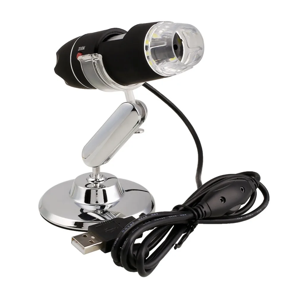 микроскоп Мега Пиксели 2MP 1000X8 светодиодный Цифровые микроскопы USB Powered эндоскопа