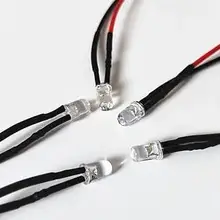 F5 5 мм теплый белый красный зеленый синий желтый оранжевый розовый фиолетовый RGB 3 V 5 V 6 V Светодиодный светильник с проволокой 20 см для игрушки «сделай сам» штекер x 100 шт