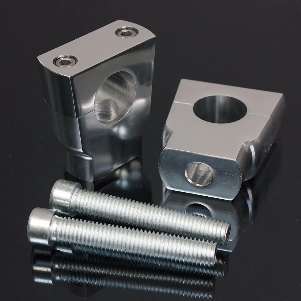 22mm CNC Motorcycle Handle Bar Mount Risers Clamp Aluminium For ATV 3