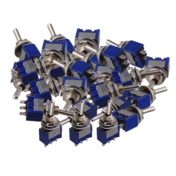 

Ybuy Blue Electirc 2 Position Toggle Switch SPDT AC 125V 6A TGA2 Set of 20