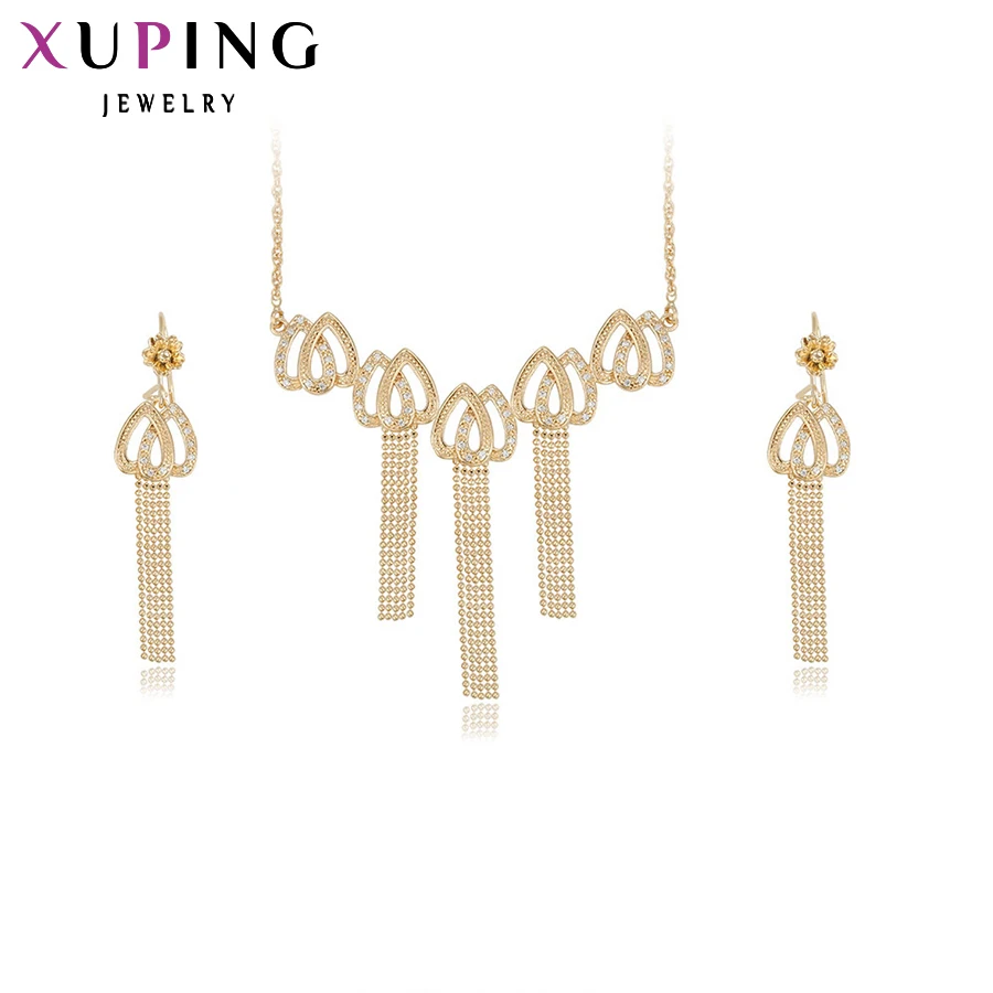 

Xuping Fashion Set New Arrival Charm Style Women Synthetic Cubic Zirconia High Quality Imitation Jewelry Sets 63239