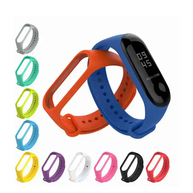 

Silicone Wrist Strap Mi Band 4 Correa Band Smart Watch Accessories for Xiaomi mi Band 3 Bracelet Wristband Miband 3 Strap