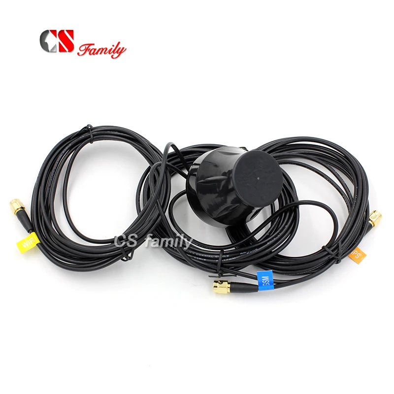 GPS+GSM+WIFI Combination Antenna, 3M cable, SMA pinsidegsm gps antenna