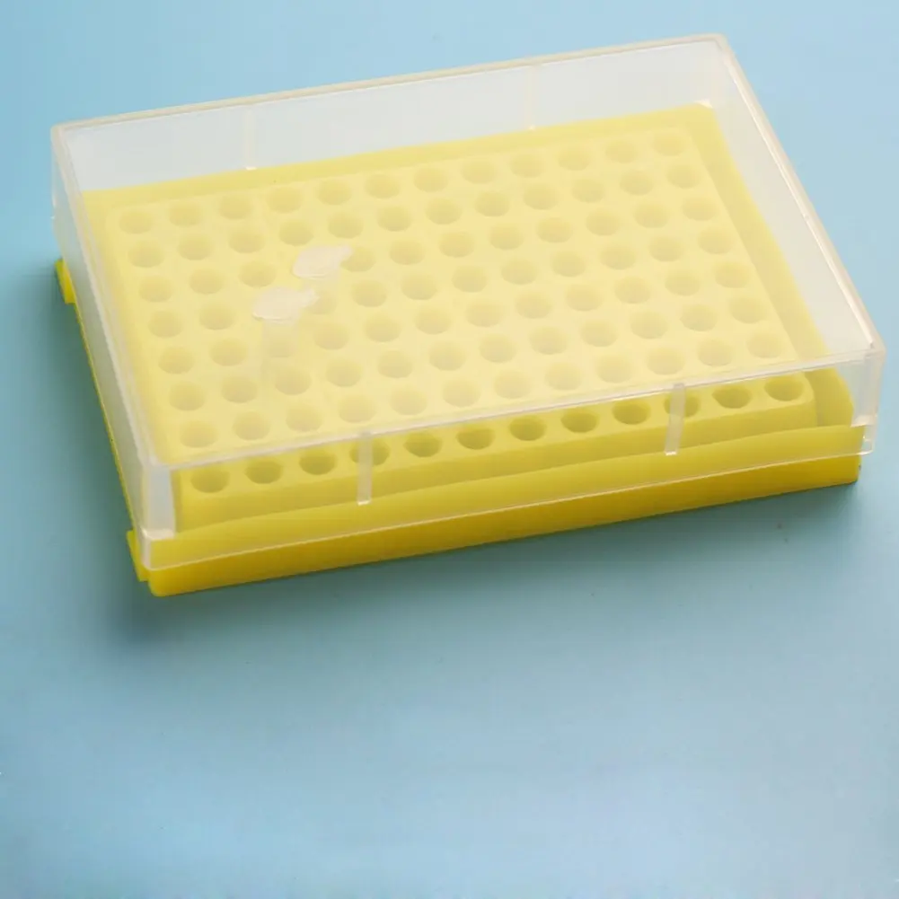 96-Well PCR Tube Rack, 0.2ml, with Transparent Lid, Pack of 3