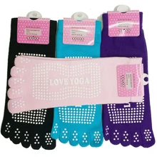 Женские носки для йоги нескользящие пять пальцев спинки Хлопок силиконовые Нескользящие 5 носок Зимние женские детские колготки тренажерный зал calcetines dedos