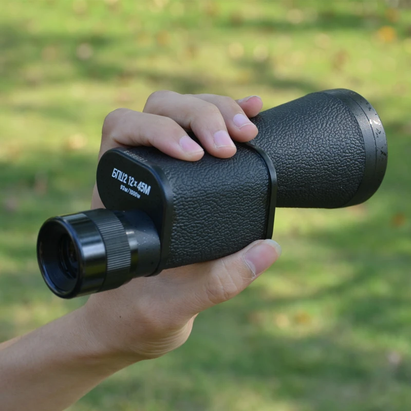 BAIGISH 12X45 Monocular Telescope Russian Metal High Power HD Hand