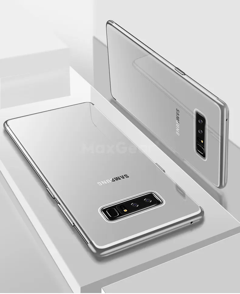 MaxGear защитный силиконовый чехол для телефона для samsung Galaxy Note 5 8 9 прозрачный тонкий чехол для samsung S6 S7 Edge S8 S9 Plus