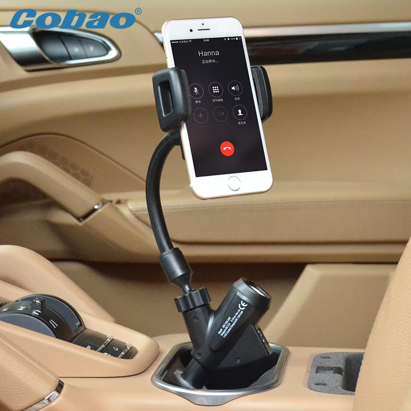 

Cobao universal USB car charger mobile phone holder stand charging mount holder for most phones smartphone Iphone 5s 6 Galaxy