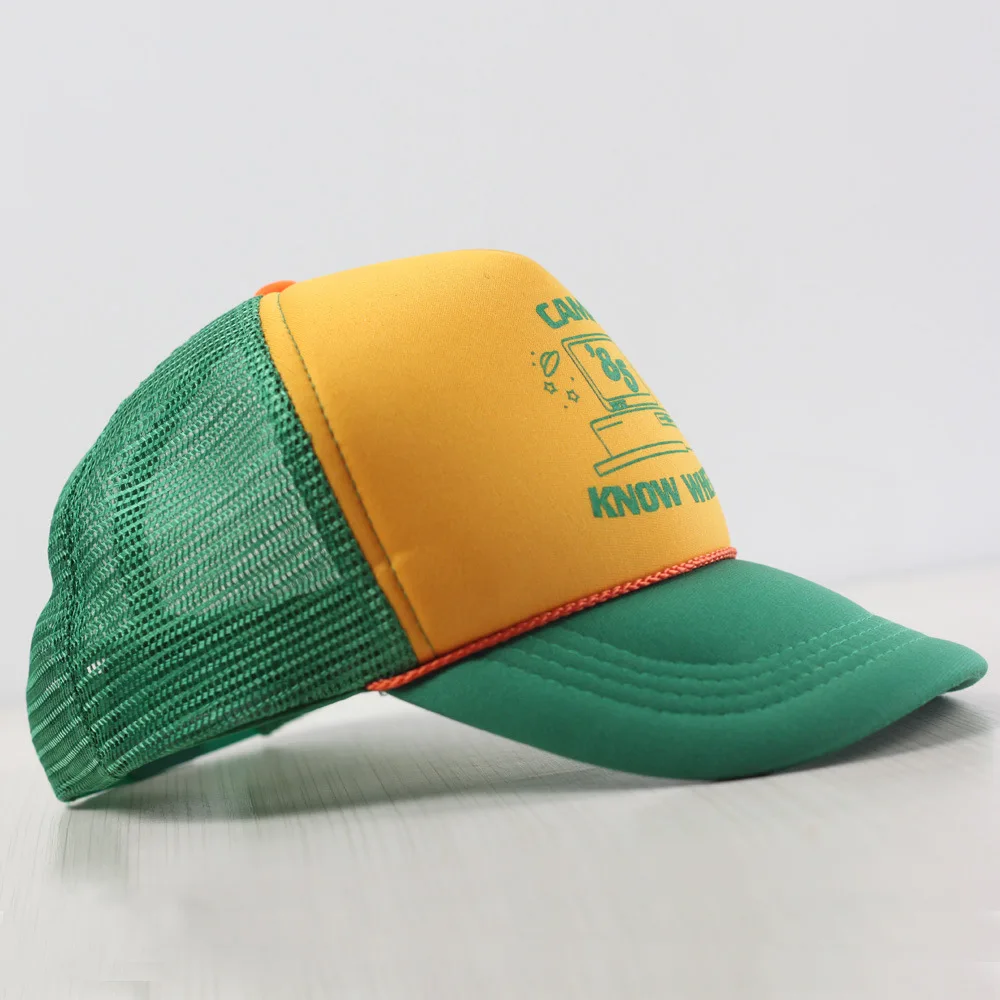 

Stranger Things 3 Dustin Henderson Cosplay Hat Kids Adult Cotton Canvas CAMP KNOW WHERE Caps Baseball Cap Street Hats Adjustable