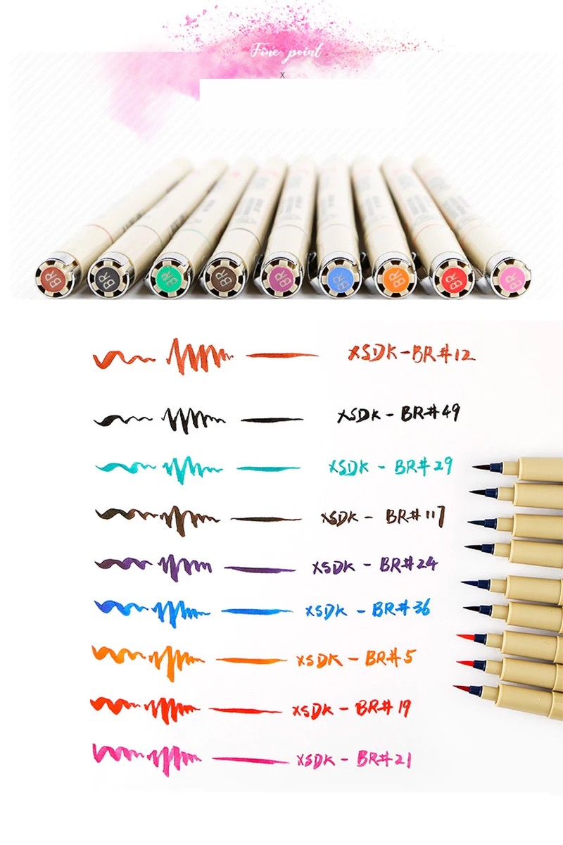 Сакура тонкая линия ручка Кисть мягкая водостойкая мультипликационная ручка Pigma micron художественные маркеры