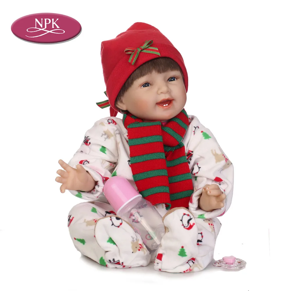NPK 55CM Soft Silicone Reborn Baby Doll Toys Play Bedtime Toys Real Handmade Lifelike Girl Fashion Child Birthday Gifts For Gilr (2)