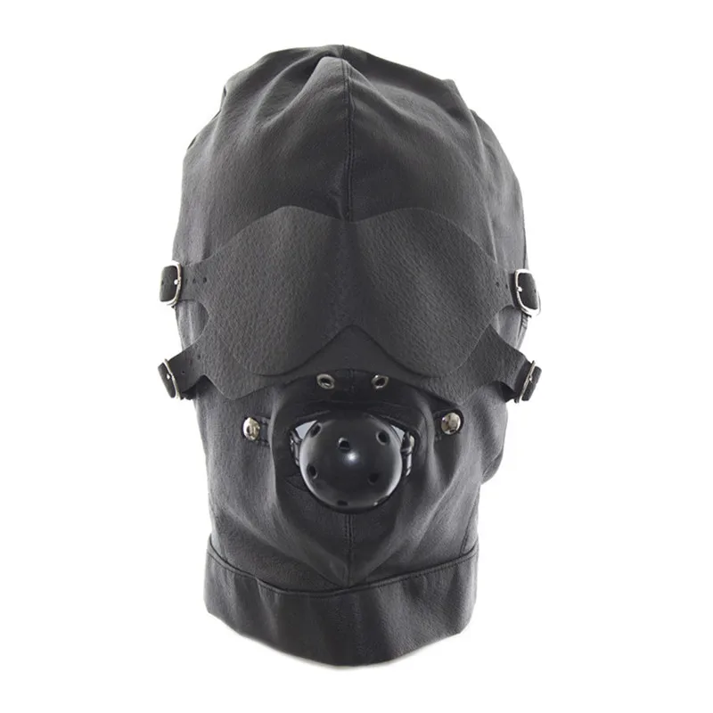 Sex Toys Adult cap pu leather mask bdsm bondage Sex games Sex slave Open mouth passion flirting mouth gags sex product toys.