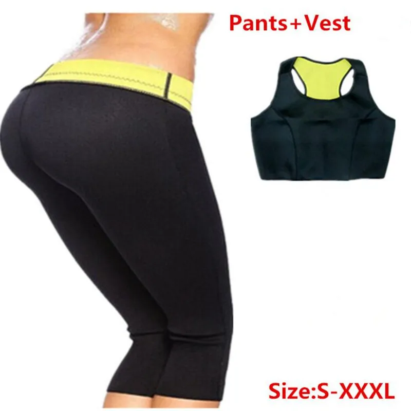 

( Pants+Bra) Women Sets stretch neoprene slimming body shaper Shapers Pants set Women's Slimming Body Shaper Waist Corsets