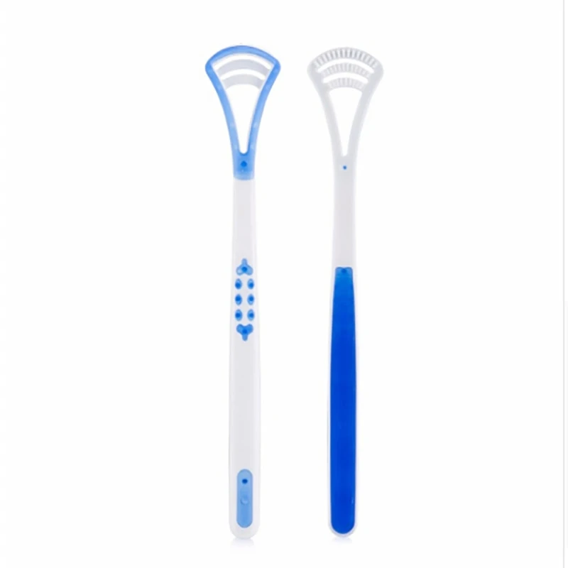 Tongue Cleaner Scraper Dental Brush Tools Bad Breath Scrub Oral Care