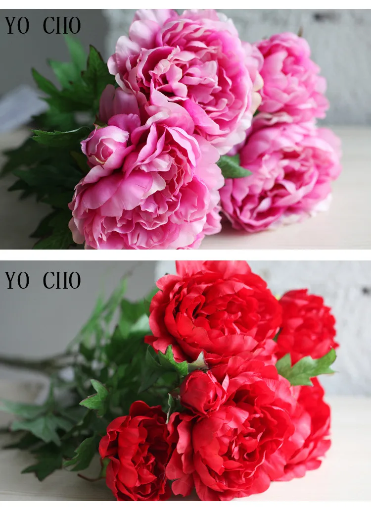 Real touch rose christmas decorations for home silk artificial peony Wedding decoration marrige decorative flower Party Decor