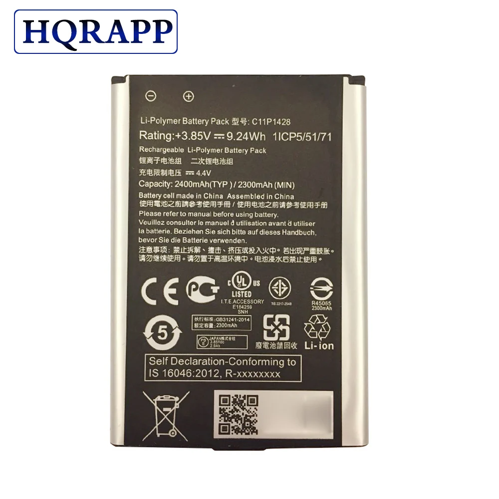 

2400mAh C11P1428 Battery for Asus Zenfone 2 Zenfone2 Laser ZE500KL ZE500KG phone battery