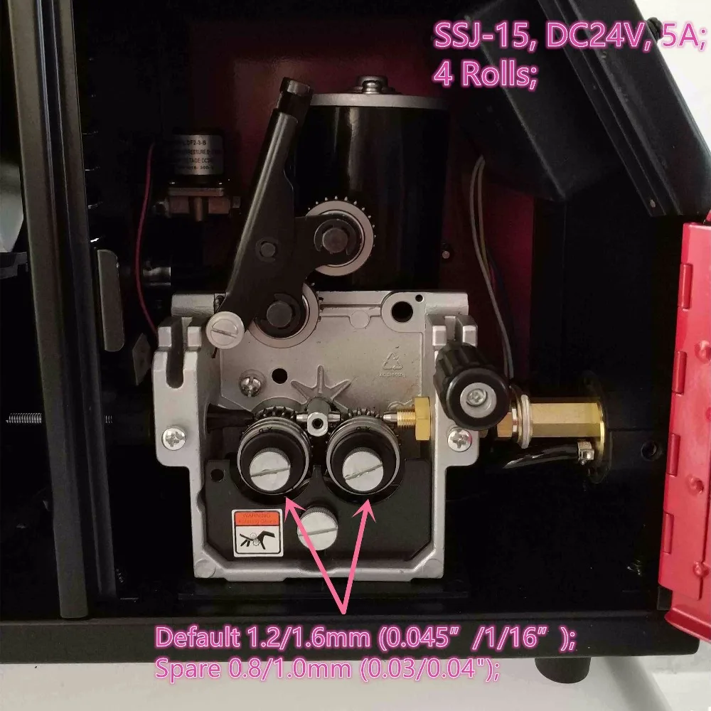 Professional 350A Wire Feeder DC24v 4 Rolls 0.8-1.6mm Feed Rolls 300mm Spool MIG Welding Machine Remote Control Wire Feeder 5