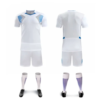 Survetement Football Jerseys Men Kids Soccer Jerseys Set Blank Team Football Training Uniform Short Soccer Jerseys Suit DIY - Цвет: BZ905 white