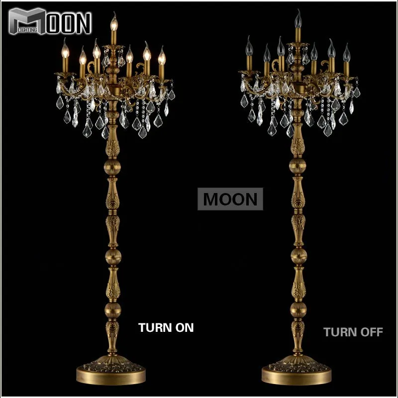 crystal torchiere floor lamp