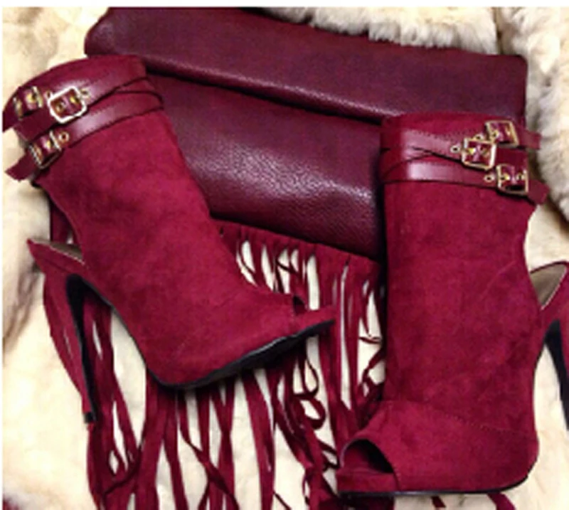 

Sestito Woman Peep Toe Buckle Strap Gladiator Sandals Boots Female Sexy Peep Toe Slingback Shoes Lady High Heels Dress Shoes