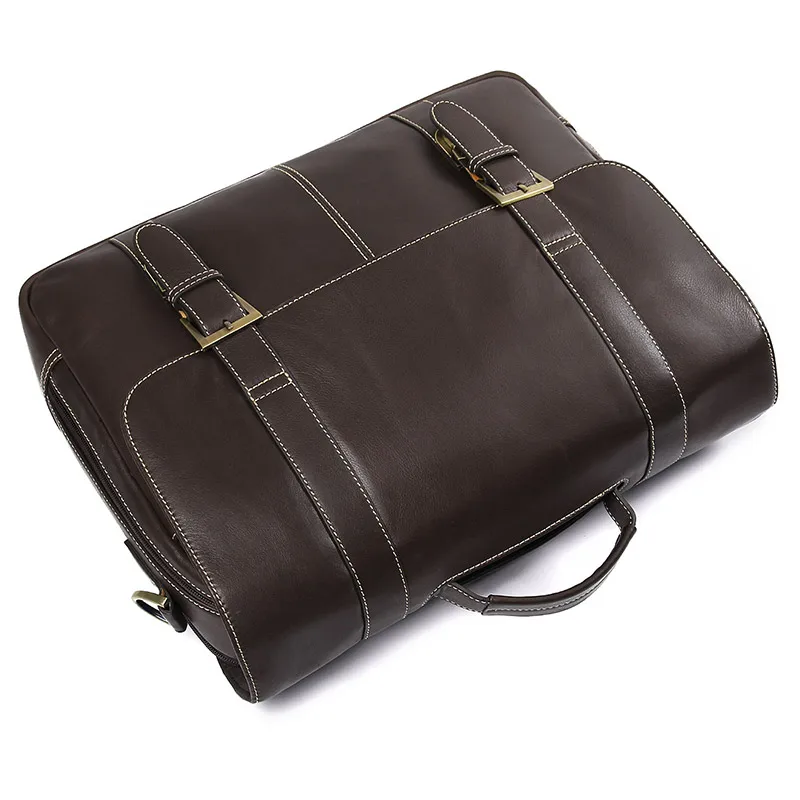 Nesitu винтажный шоколадный мужской портфель из натуральной кожи, сумка-мессенджер, деловая дорожная сумка 14 ''15,6'', мужской портфель для ноутбука M7396