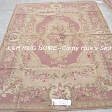 10 К 6'x9 ausbusson дизайн ковров кружево шерстяные ковры в богатых цветов Высокое качество ручной работы