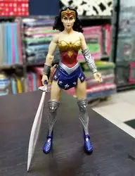 Бесплатная доставка Прохладный 7 "DC герой Лига Справедливости Америки Wonder Woman Принцесса Диана 18 см ПВХ фигурку модель Коллекция игрушек