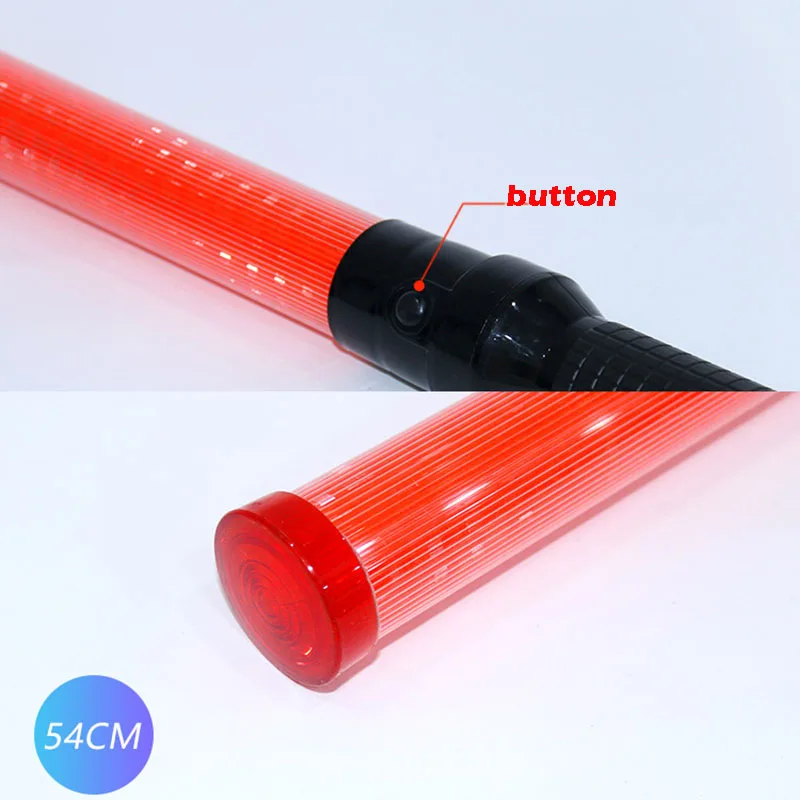 54cm Length Traffic Light Emergency Evacuation LED Warning Stick Road Signal Light Glow Stick Flash bar (Battery Not Includ) (6)