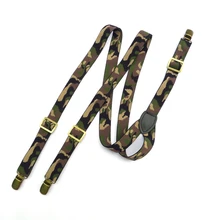 Камуфляжные подтяжки 3 зажима Модные подтяжки