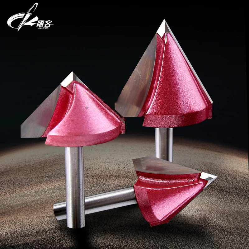 

Free shipping 2PCS 6.0* 22*60 degrees V wood router bits 3D knife V shaped computer carving knives