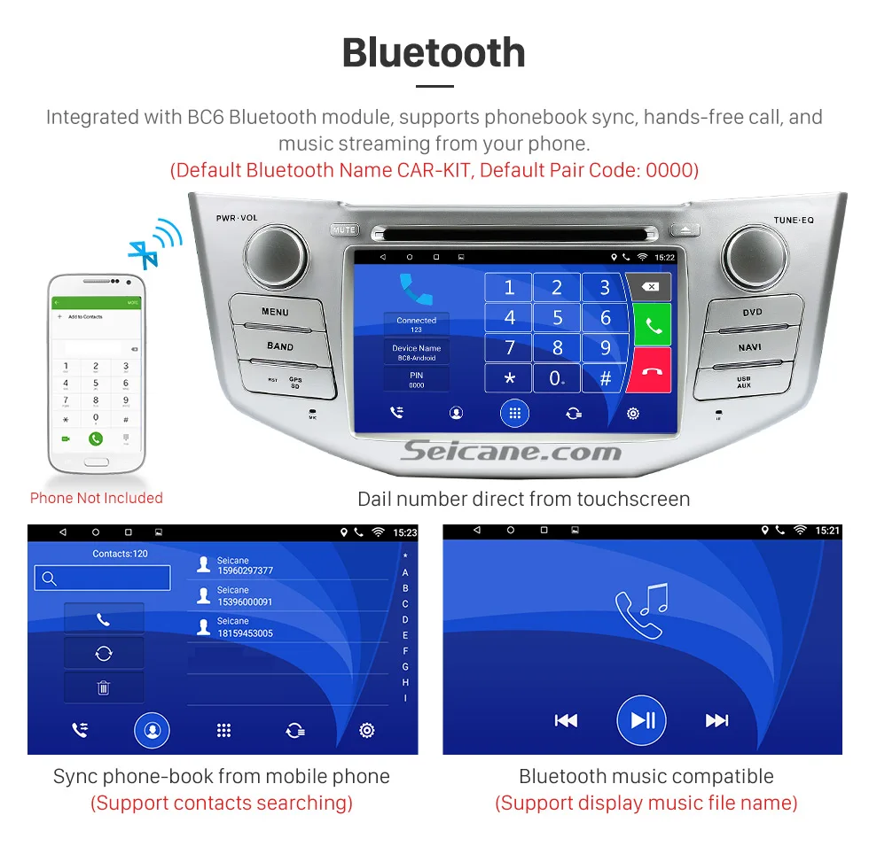Sale Seicane Android 8.0 7" 2Din Car Radio For Lexus RX 400h RX 330 RX 350 RX 300 Toyota Harrier Multimedia Player GPS Head Unit 12