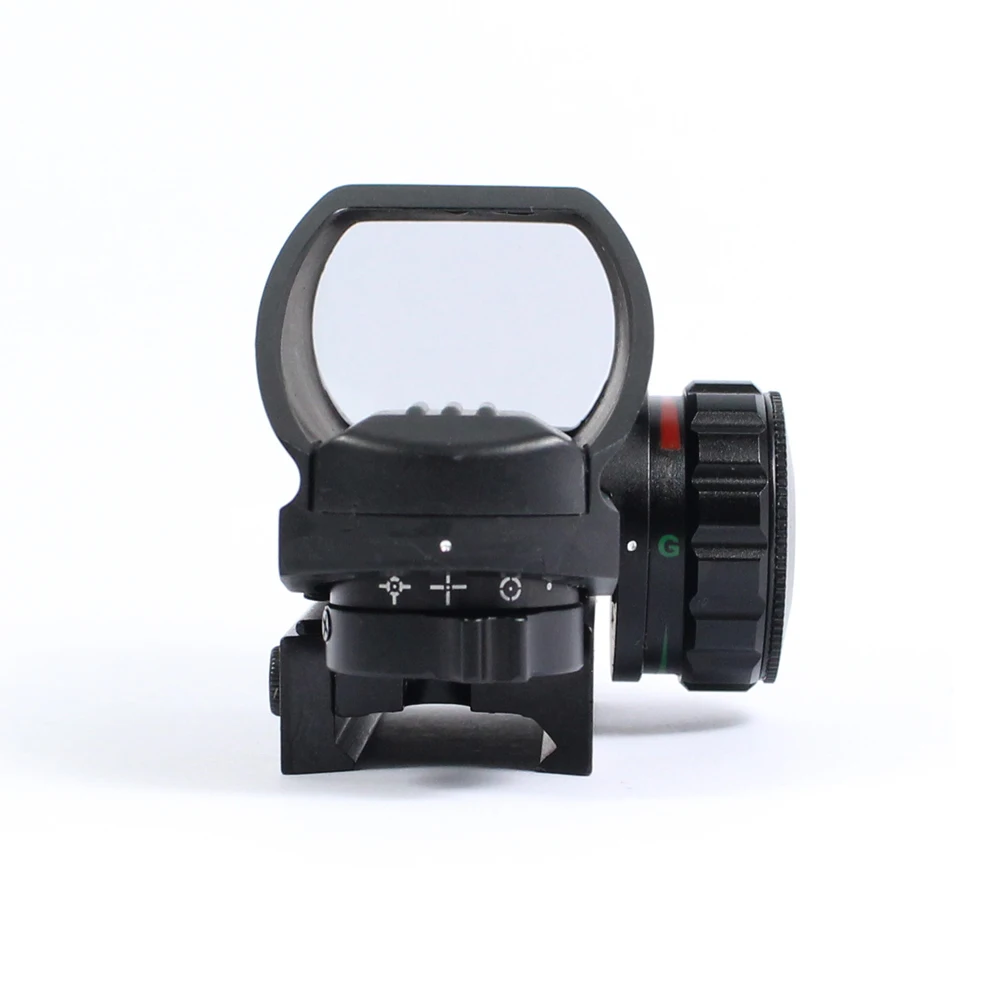 Caça Tática Reflexo Vermelho Verde Laser 4 Retículo Holográfico Projectado Ponto Vista Scope Rifle Airgun Ferroviário Montagem 20mm 4 Caça tática reflexo vermelho verde laser 4