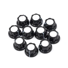 Bouton de potentiomètre noir, capuchon rotatif, potentiomètre MF-A01 A01, bouton de régulateur en bakélite, matériau plastique métal, 10 pièces/paquet