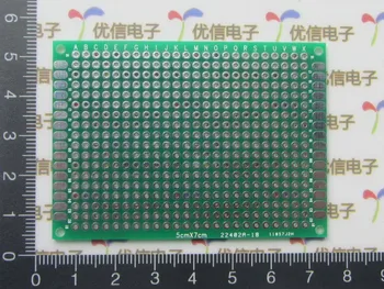 

Free shipping sided HASL / 2.54MM Pitch / 5 * 7CM universal test board / full glass sided green oil board
