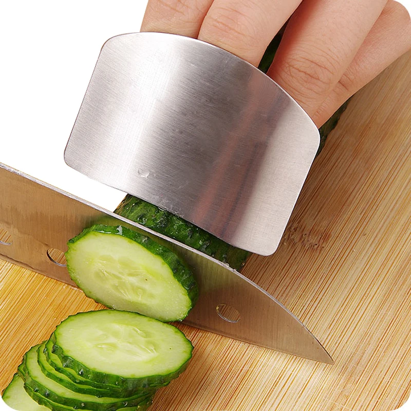 

New Stainless Steel Finger Guard Vegetable Fruit Cutter Tools Useful Kitchen Gadgets Protect Finger Safety Guard Kitchen Tools