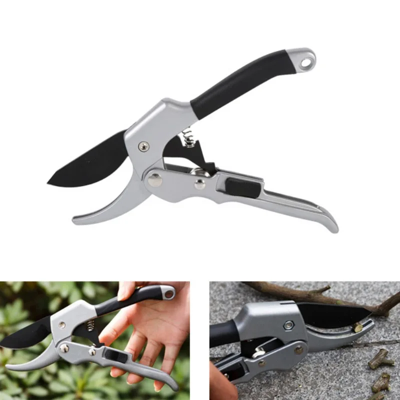 

1pc Hand Tools Steel Grafting Cutter Grey Plant Scissors for Fruit Plant Pruning Shears Garden Tree Cutting Tool