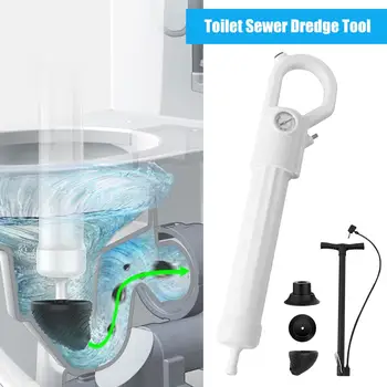 

Toilet Sewer Dredge Tool High Pressure Air Drain Blaster Powerful Toilet Cleaner Plumbing Tools For Bathroom Pipeline Remover #