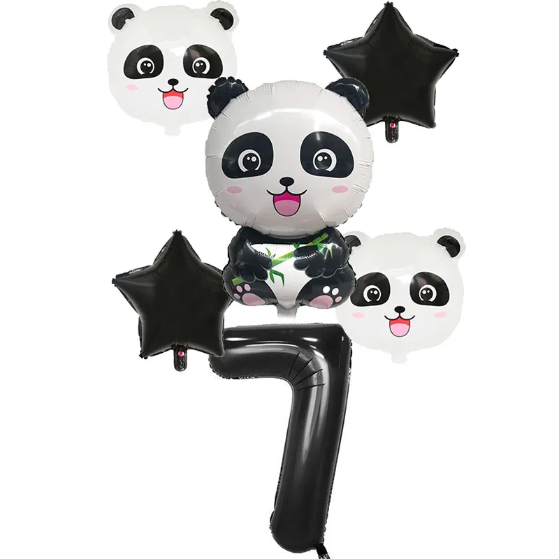 Набор воздушных шаров из фольги с изображением животных из мультфильмов, размер 32 дюйма, с изображением звезды, панды, украшения для детской вечеринки на день рождения, детский шар с изображением животных - Цвет: B-7