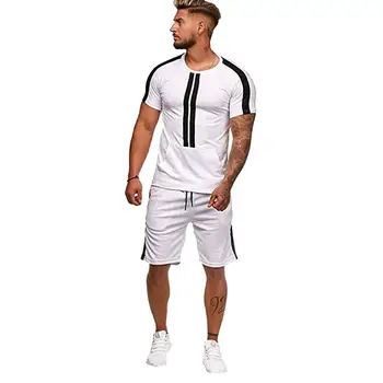

T-shirt Men's Suits 2019 Summer Latest Fashion Short Sleeve T-shirt Set Funny Shorts Hipster O-neck Slim fitness Cool Top shorts