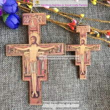 3 компл./упак. деревянный Настенный православный распятие, Сан-Дамиано Крест из фанеры