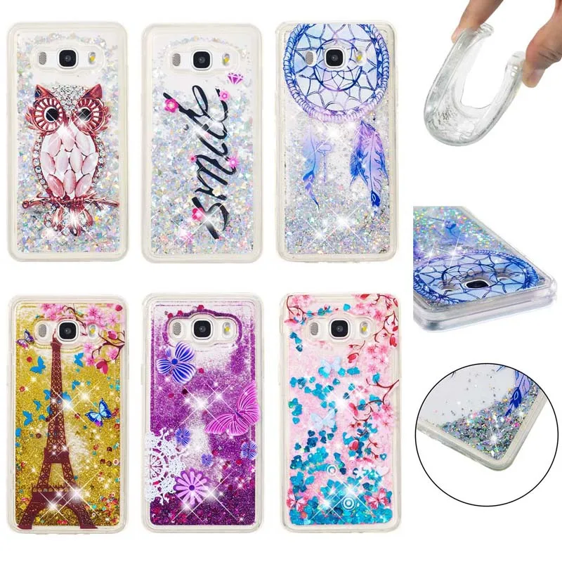 

Floral Liquid Sand Case Glitter Quicksand Soft TPU Silicone Cover Hull Shell for Samsung Galaxy J3 J5 2015 J7 2016 2017 US EU